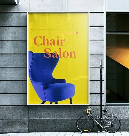 chair salon billboard