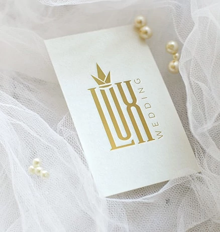lux wedding business card design