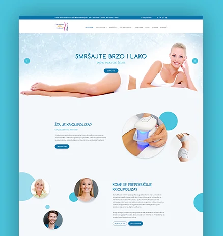 cryo center web design
