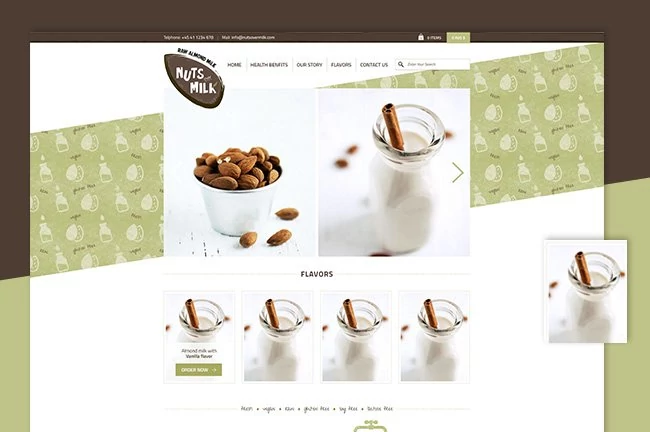 nuts milk almond ui ux